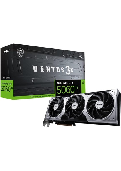 VGA Rtx 5060 Tı 8g Ventus 3x Oc RTX5060TI 8gb Gddr7 128B DX12 Pcıe 5.0 X16 (3xdp 1xhdmı)