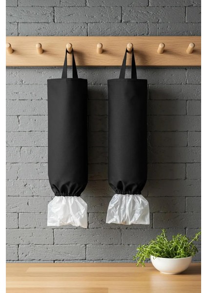 Asılabilir Poşet Düzenleyici Organizer – Poşetlik ve Düzenleyici Sepet Siyah