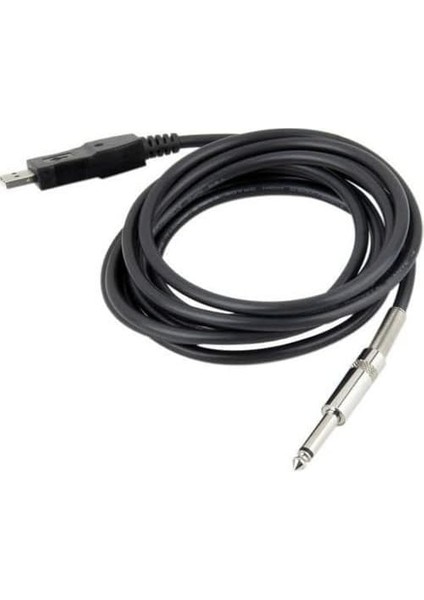 USB To 6.3 mm Çivi Gitar Saz Bağlantı Kablosu 6.3 mm USB Çevirici