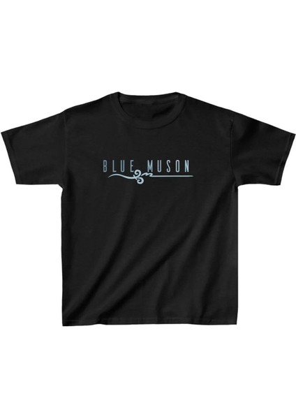 Unisex Çocuk Baskılı T-Shirt - Siyah