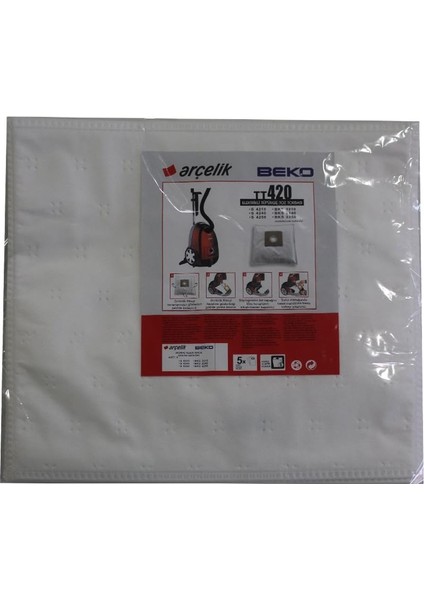 - -Beko Orjinal TT420 Elektrikli Süpürge Toz Torbası