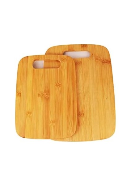2&apos;li Bambu Kesme Tahtası Seti | Büyük ve Küçük Boy Ahşap Kesim, Et ve Sunum Tahtaları fiyatları