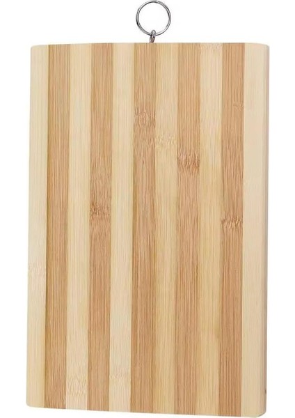 Askılı Bambu Kesme Tahtası, Çok Amaçlı Doğrama Tahtası, Et, Balık, Ekmek, Sebze Için Ahşap Kesim Panosu, Dayanıklı ve Şık Mutfak Ürünü (22X32 Cm)