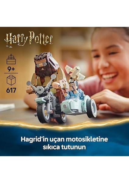 Potter Hagrid ve Motosiklet Yolculuğu 76443-9 Yaş ve Üzeri Çocuklar ve Yetişkinler Için Yapım Seti, Doğum Günü Hediyesi (617 Parça) modelleri