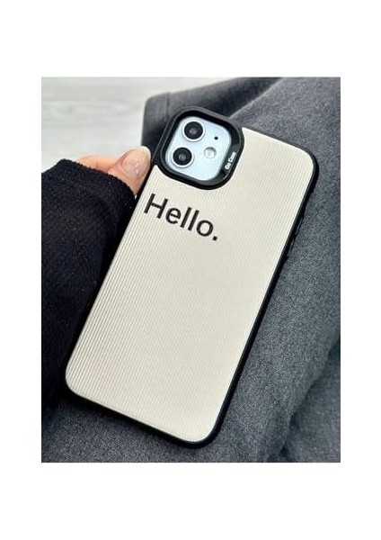 Aksesuar 11 ile Uyumlu Kaplama Hello Tasarımlı Yumuşak Silikon Kamera Korumalı Kılıf modelleri