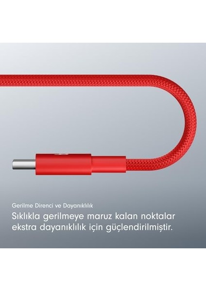 Usb-A&apos;dan Usb-C&apos;ye Örgülü Kablo, Hızlı Şarj, Dayanıklı ve Dolanmayan Tasarım, ve Aygıtlar Için Uyumlu Şarj Kablosu (1,5 M) - Ateş Kırmızısı fiyatları