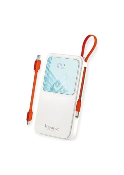 H23 20000 Mh Pd 20W ve USB 22.5W Hızlı Şarj Dahili Type C ve Lightning Kablolu Dünya Standartlarına Uygun Polymer Batarya Birebir Amper LCD Göstergeli Powerbank modelleri