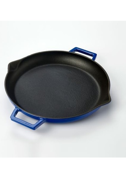 Metal Döküm Kızartma Tavası, Metal Kulplu, 26 Cm, Mavi modelleri