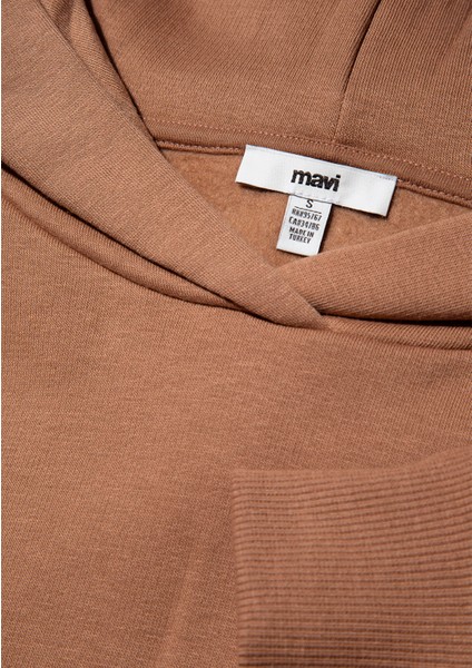 Kapüşonlu Kahverengi Sweatshirt 1S10191-70374