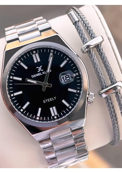 Italyan Tasarım Bileklik Hediyeli 2 Yıl Garantili 3 Atm Erkek Kol Saati ES.13861-12