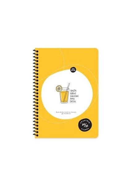 Şeyler A5 Spiralli Akademik Ajanda - Başta Sıkıldım modelleri