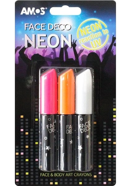 FD10B3-ND Yuz Gece Parlayan 3&apos;lu Blister, 3 Renk