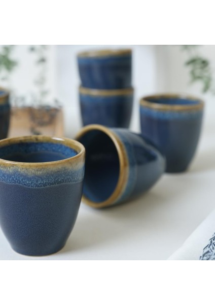 Shizen Mavi Kupa 8 cm 6 Adet Q39