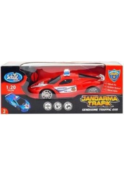 Jandarma Trafik Aracı Oyuncak Araç Pilli Tam Fonksiyonlu Kırmızı Renk