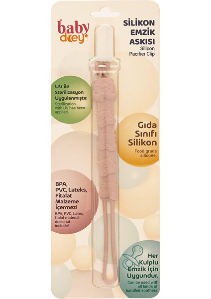 Silikon Emzik Askısı - Pembe