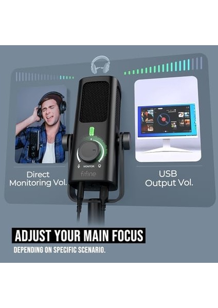 Stüdyo Kayıt/bilgisayar Akışı Için Usb-Podcast-Kondenser-Mikrofon, Youtube Müzik Vokal Oluşturma Için Masaüstü-Metal-Mic, Monitör-Mix Ses Kontrolü, Düşük Kesim Anahtarı (Profıle3) modelleri