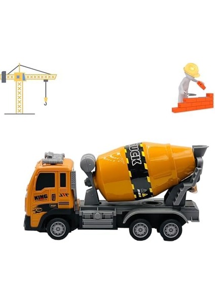 Kumandalı Şarjlı Full Fonksiyon Işıklı Inşaat Makineleri 27 Mhz 1:16 Ölçek ( Mikseri) modelleri