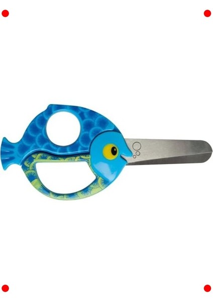 Ergonomik Çocuk Makası - Balık Motifli 13 cm