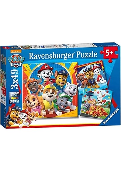 Puzzle, Paw Patrol, 3X49 Parça modelleri