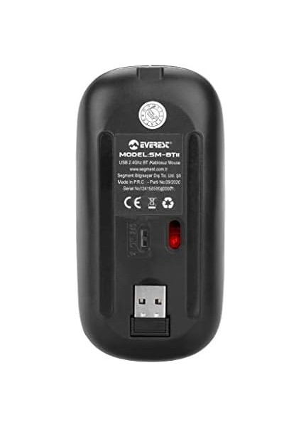 SM-BT11 USB Siyah 2in1 ve 2.4ghz Şarj Edilebilir Kablosuz Mouse modelleri