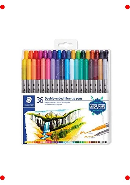 36'lı Çift Uçlu Keçeli Kalem Seti