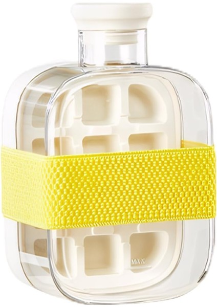 Silikon Buz Kalıbı, Sert Plastik Gövdeli, Pipetli Su Şişesi, 500 ml (Beyaz)