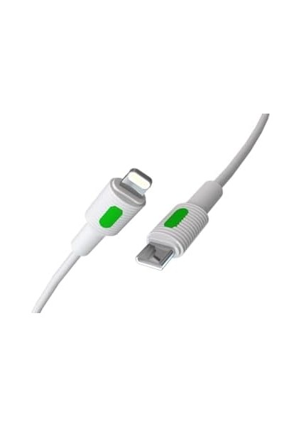 Uyumlu Type C- Pd Hızlı Şarj Kablosu (Beyaz + Yeşil/beyaz Uç) (150 Cm) modelleri