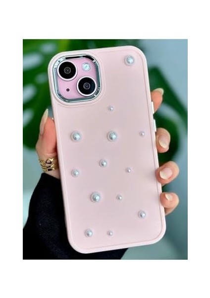 Aksesuar 14 - 15 Uyumlu Pearl Tasarımlı Oyuncaklı Silikon Kılıf - Pembepearl fiyatları