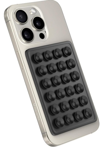 Güçlü Yapışkanlı Silikon Vantuzlu Telefon Tutucu – Kılıf Arkasına Yapışan Telefon Tutucu, Octo, ve Cihazlarla Uyumlu, Selfie ve Video Için Eller Serbest Kullanım - Siyah