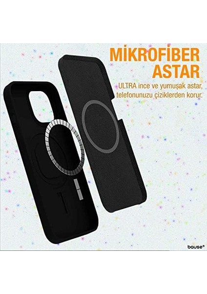 11 Pro Max Uyumlu Mikrofiber Astarlı, Lansman Silikon Kılıf, Magsafe Uyumlu (Siyah) fiyatları