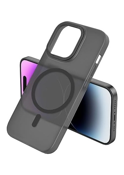 Labs 14 Pro Max Taofit Manyetik Yarı Saydam Metal Çerçeve Kılıf (Siyah) modelleri