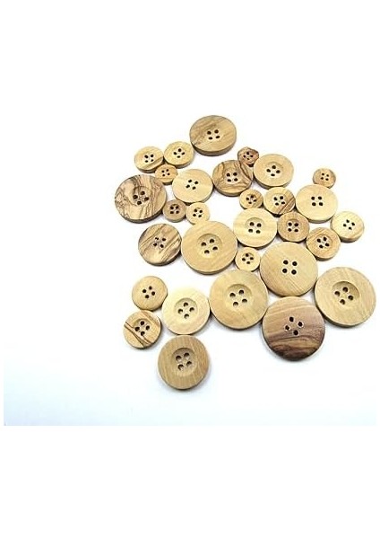 Dikme, 4 Delik Yazı Model, Ahşap, Zeytin AĞACI,100 Adet 15MM-24L fiyatları