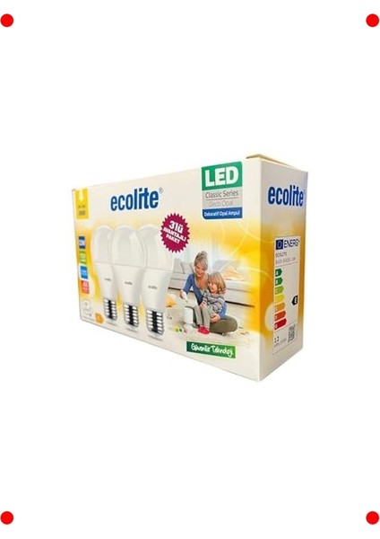 12W LED Ampul 3'lü Paket - Sarı Işık, E27 Duy fiyatları