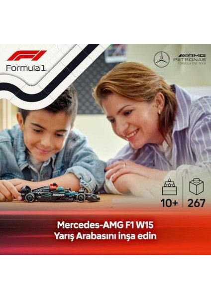Speed -Amg F1 W15 Yarış Arabası 77244 – 10 Yaş ve Üzeri Kız ve Erkek Çocukları Için Sürücü Minifigürü Içeren Yapım Seti ve Sergileme Seti (267 Parça) fiyatları