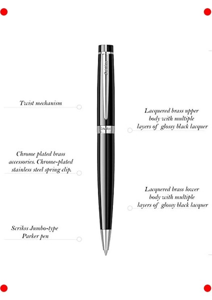 Siyah Krom Şık Tükenmez Kalem fiyatları