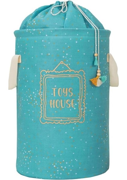 Baby Yuvarlak Torbalı Sepet (Mavi)