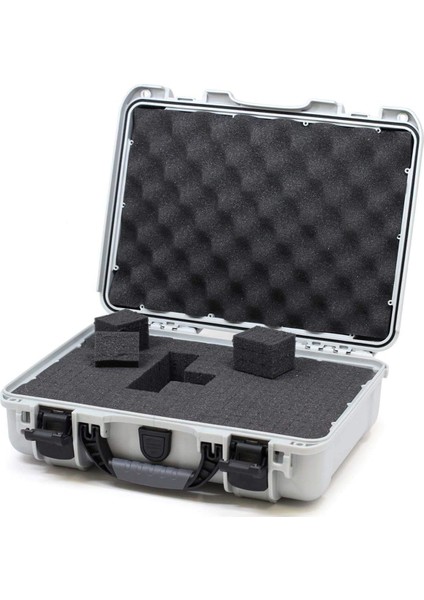 910 Su Geçirmez Sert Yüzeyli Çanta, Pelüş Köpük Astarlı, Gümüş