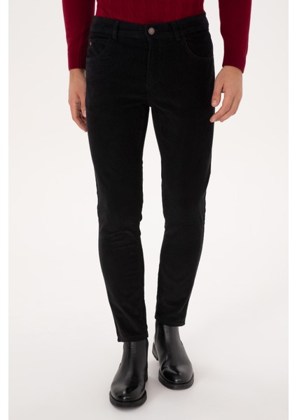 Erkek Siyah Pantolon (Kanvas-Chino) 50310150-VR046 fiyatları