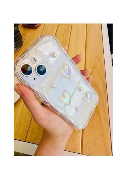 Go Aksesuar 13 ve 14 ile Uyumlu 3D Oyuncaklı Inci Tasarımlı Esnek Silikon Kılıf modelleri