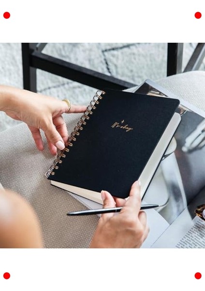 A5 Sert Kapak Çizgili Defter, Keten Dokulu, Siyah modelleri