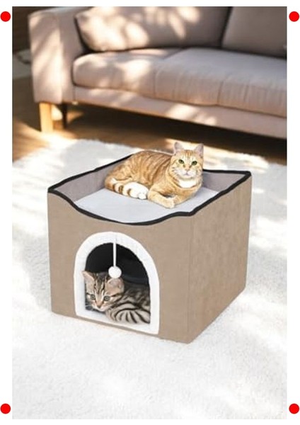Katlanır Taşınabilir Kırmızı Kedi Evi Yatağı fiyatları