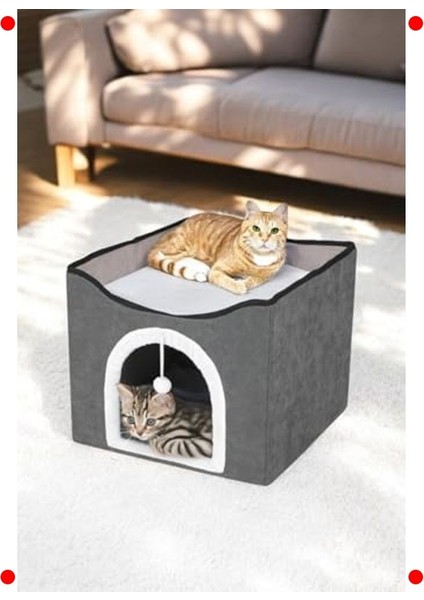 Katlanır Taşınabilir Kırmızı Kedi Evi Yatağı modelleri