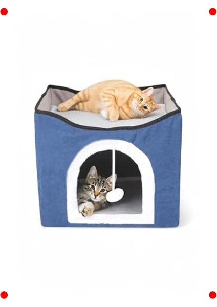Katlanır Taşınabilir Kırmızı Kedi Evi Yatağı fırsatları
