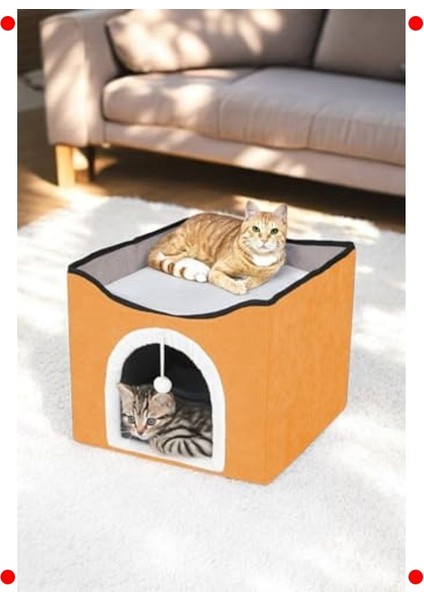 Katlanır Taşınabilir Kırmızı Kedi Evi Yatağı indirimleri