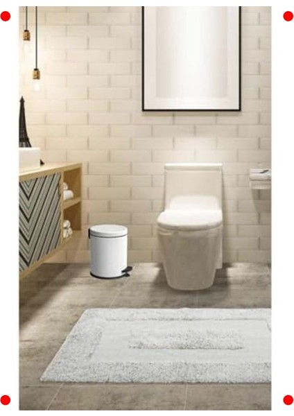 Pedallı Çöp Kovası Beyaz 3 Litre - Kompakt Tasarım fırsatları