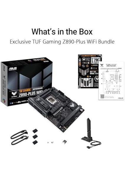 Tuf Gamıng Z890- Wıfı Intel Z890 LGA1851 Ddr5 9066 Dp HDMI Usb4 4x M2 Usb3.2 Wifi 7 + Bt Rgb 2.5gbit Lan Atx 16+1+2+1 Güç Aşamaları, Thunderbolt 4, Anakart modelleri
