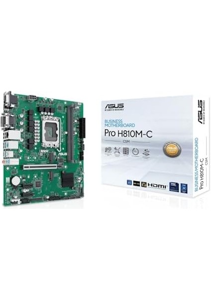 Pro H810M-C-CSM Intel H810 LGA1851 Ddr5 6400 Dp HDMI VGA DVI Çift M2 Usb3.2 Com Matx 6+1+1+1 Güç Aşamaları, Uzaktan Yönetim Yazılımı, Ready For Advanced Aı Pc fiyatları