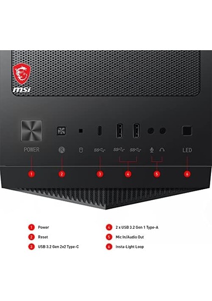 Mpg Gungnir 110R Temperli Cam 3 x A-Rgb Fan 1 x 120MM Fan Atx Gaming Bilgisayar Kasası modelleri