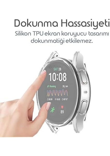 Uyumlu 7 44MM Için Kılıf Yumuşak Tpu Ekran Dokunmatiği Etkilemeyen Saatin Çevresini Tam Kavrayan Darbelere Karşı Silikon (Şeffaf, 7 44MM) modelleri