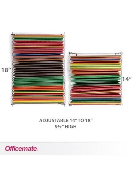 Askılı Dosya Çerçevesi, Mektup Boyutu, Ayarlanabilir 30,5 cm Ila 45,5 Cm, 2 Adet (1&apos;li Paket) Gümüş fiyatları
